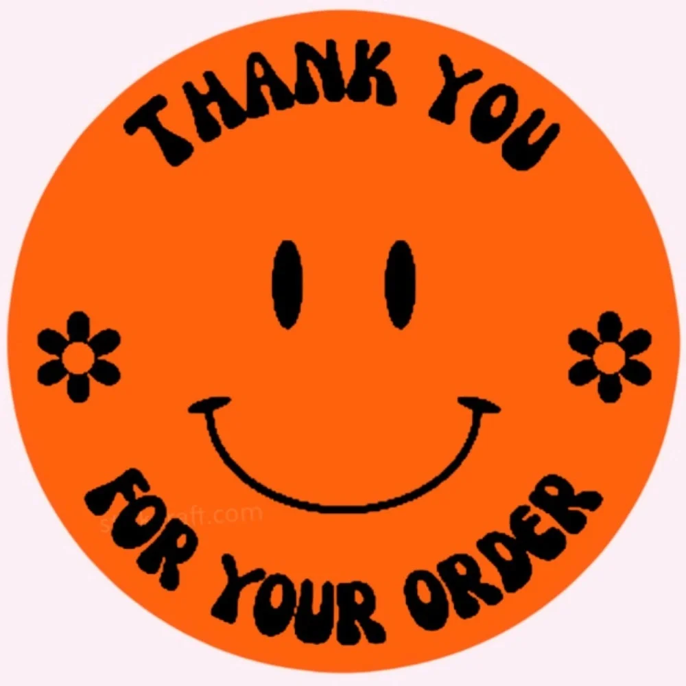 100 Thank You Stickers for your order 2in round Shipping Supplies NWT poshmark